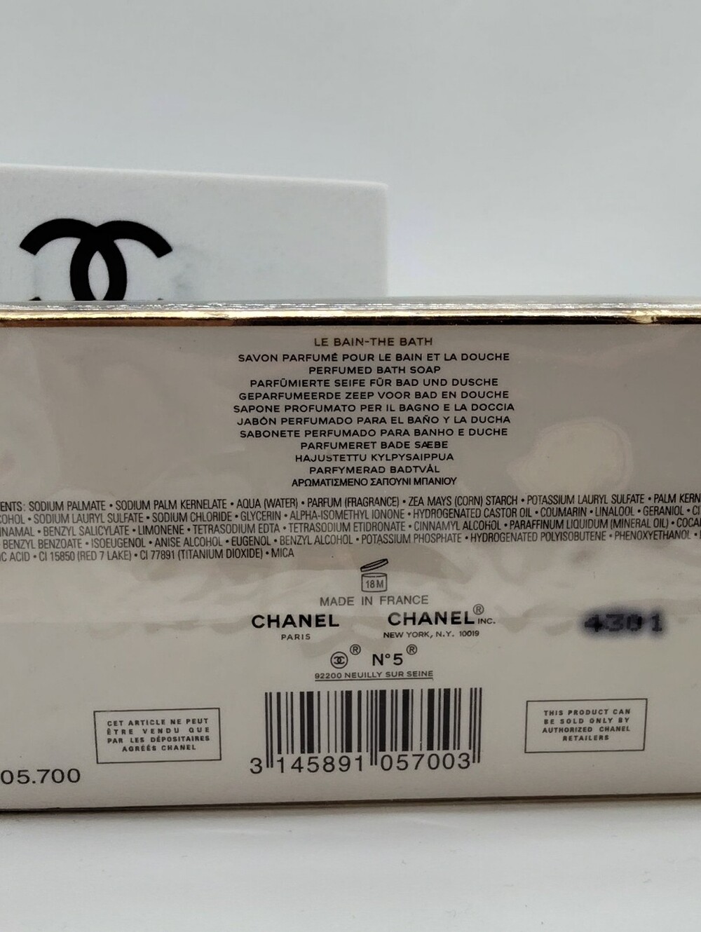 CHANEL N°5 Le Savon Sealed Bath Soap NWT + Marble Vanity Organizer Set - Picture 3 of 11